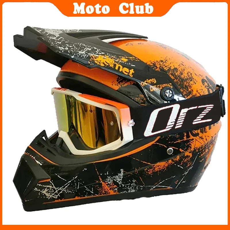 Motorcycle Helmet Professional Motocross Off Road protective Helm Children Off-road Casque Capacete De Motocicleta Gift Goggles