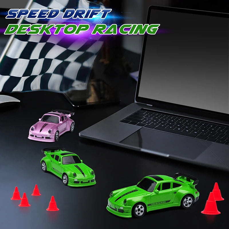 1/64 RC 4WD Drift Car 2.4G High-Speed Racing Car Four-Wheel Mini Desktop Remote Control Car Electric Toys Children Gifts