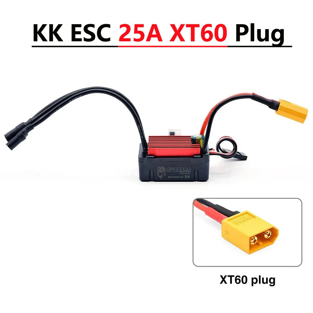 SURPASS HOBBY KK 25A 35A 45A 60A 80A 120A 150A 2-6S Brushless ESC T/XT60 Plug for 1/8 1/10 1/12 1/14 1/16 RC Brushless Motor