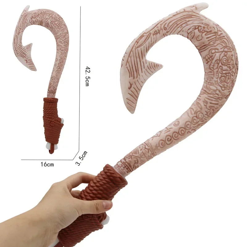 Moana Fish Hook Knife Cosplay Maui Children Cosplay Maui Fish Hook Knife Prop Cartoon Christmas Gift Toy Kid