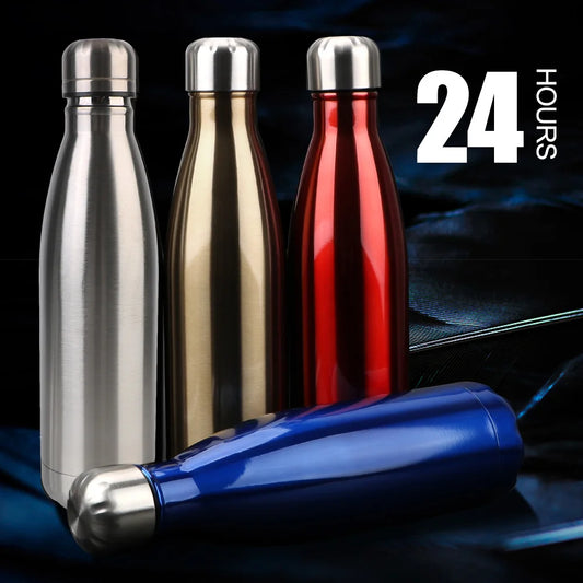 500ml Thermos For Sport Bottles Double-Wall Insulated Vacuum Flask BPA Free Thermos Stainless Steel Water Bottle Cola Water Beer