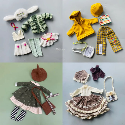 30cm BJD Doll Clothes Set – 6 Points Universal Outfit for SD Dolls – Princess Skirt