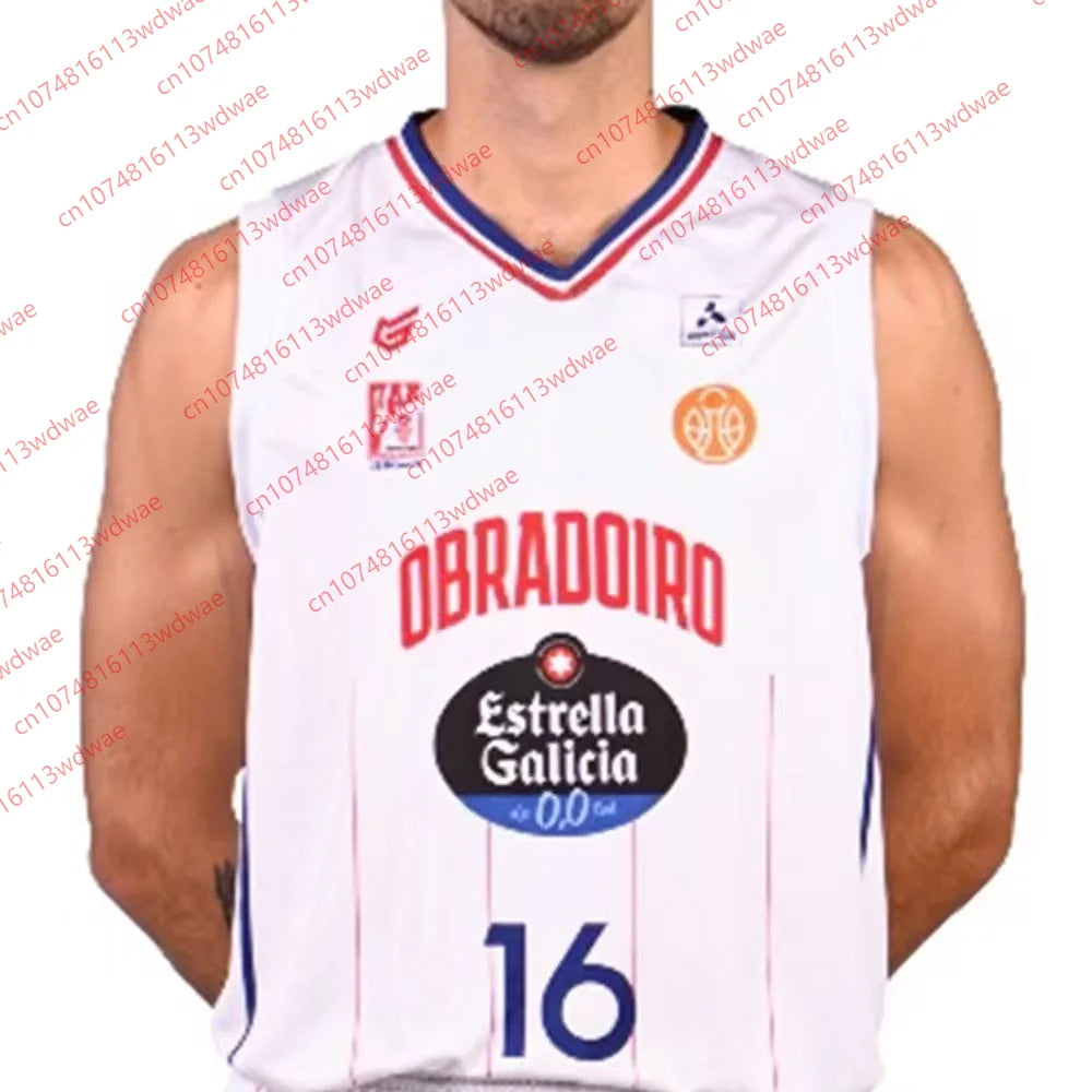 Spain Basketball League 26 Jersey Men Sports Vest Obradoiro basketball Jersey Kit Obradoiro basketball Vest KID Jersey Kit