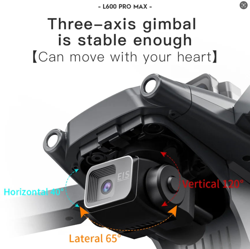 L600 Pro MAX 4K Professional Drone With Camera HD 3-Axis Gimbal GPS Dron 360° Obstacle Avoidance 5G WIFI RC Quadcopter Toys
