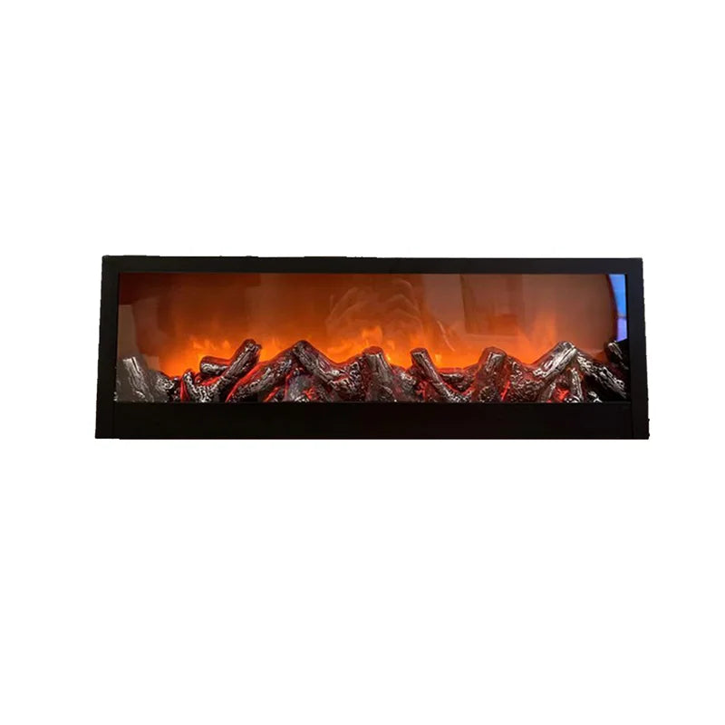 Modern Electric Fireplace LED Flame Heater 1500W Remote Control Steel Material for Household Hotel Use English Operating