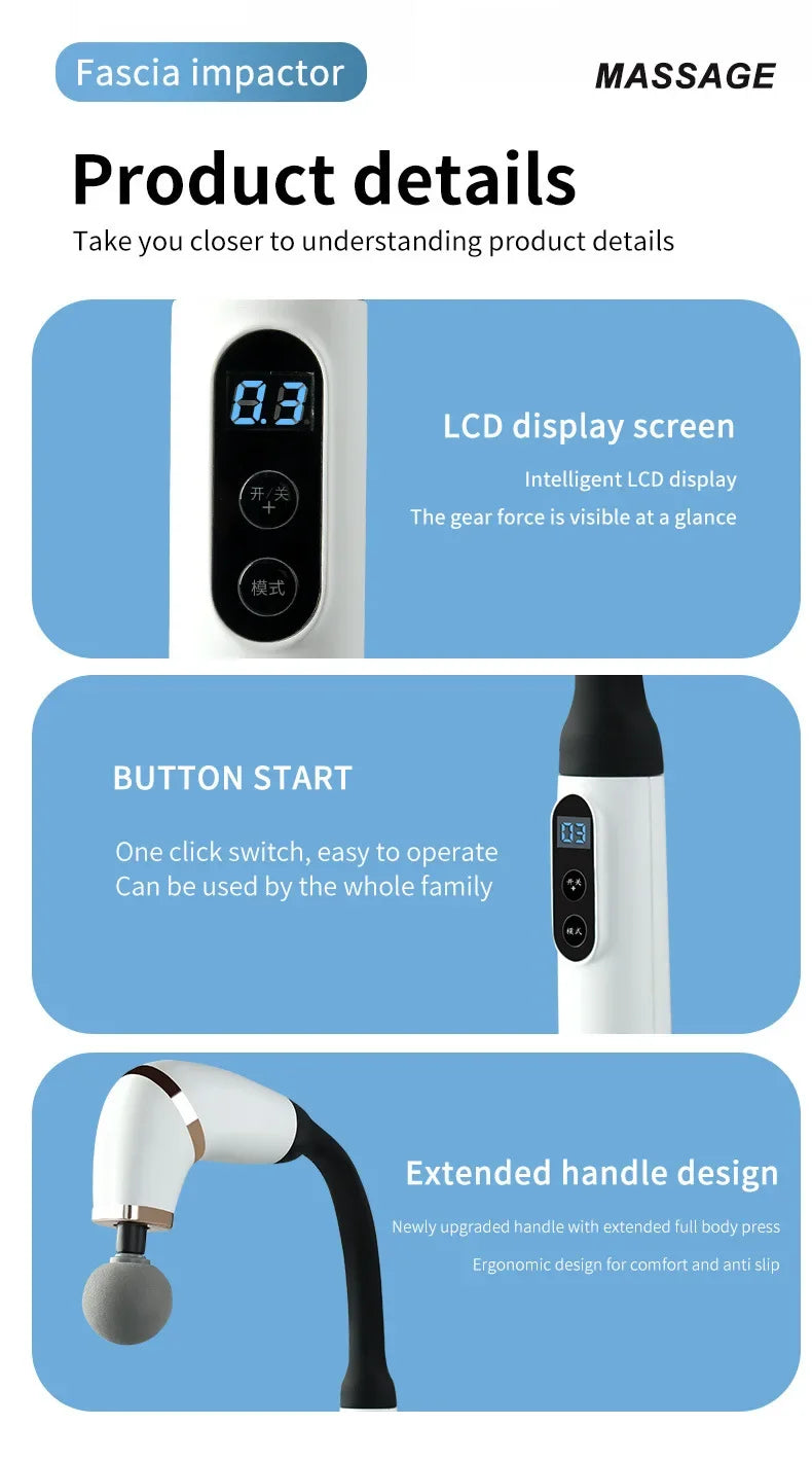 Relax The Spine Professional Vibrating Body Massage Hammer Premium Handheld Massage Gun Portable Percussion Vibration Hammer