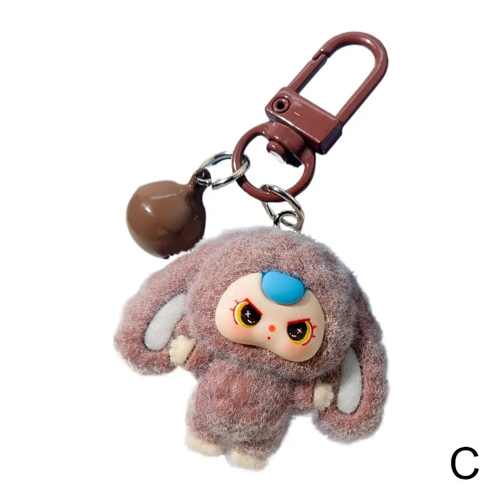 Kawaii Keychain Cartoon Creative 3D Doll Hanging Students Schoolbag Pendant Car Keyring Women and Men Trend Gifts