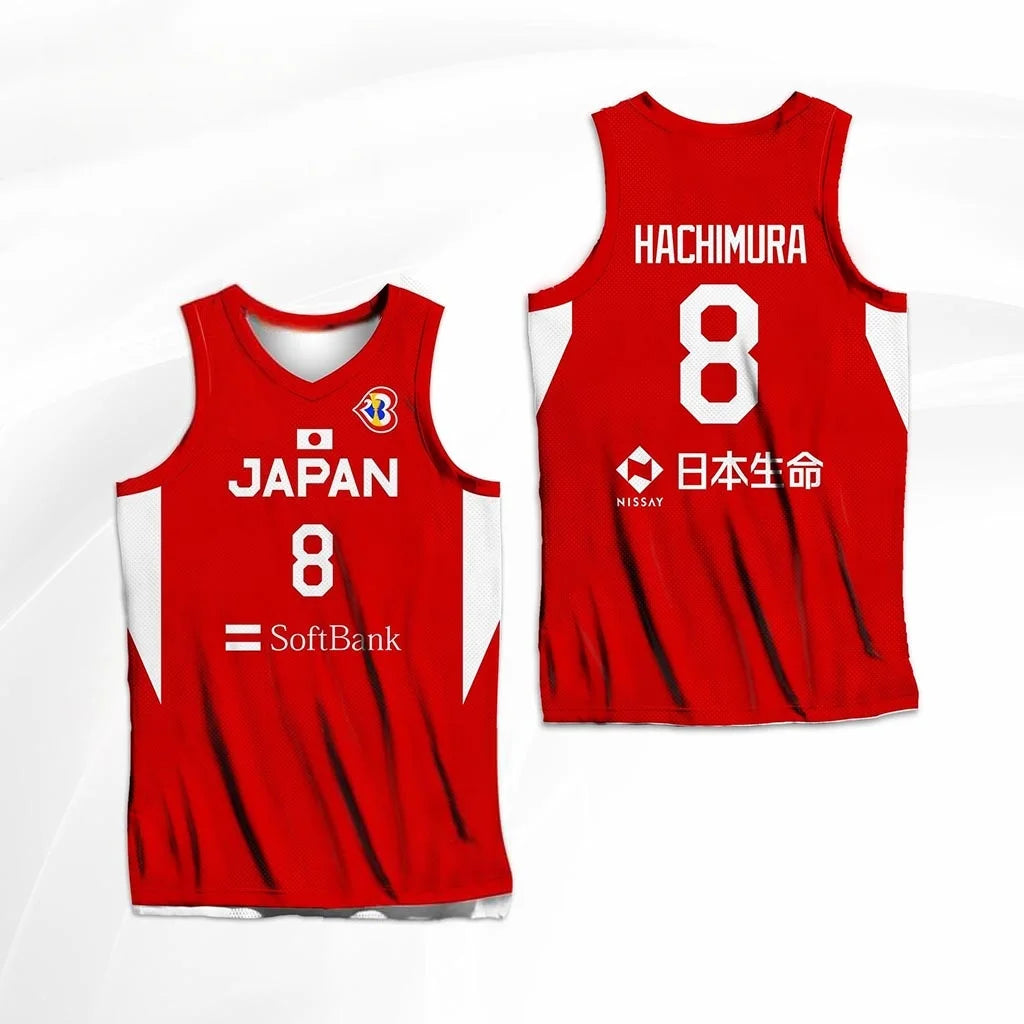 Japan 23 Men's Basketball World Cup Kawamura Yuki Watanabe Takahashi Tachibana Base Match Quick Drying Jersey