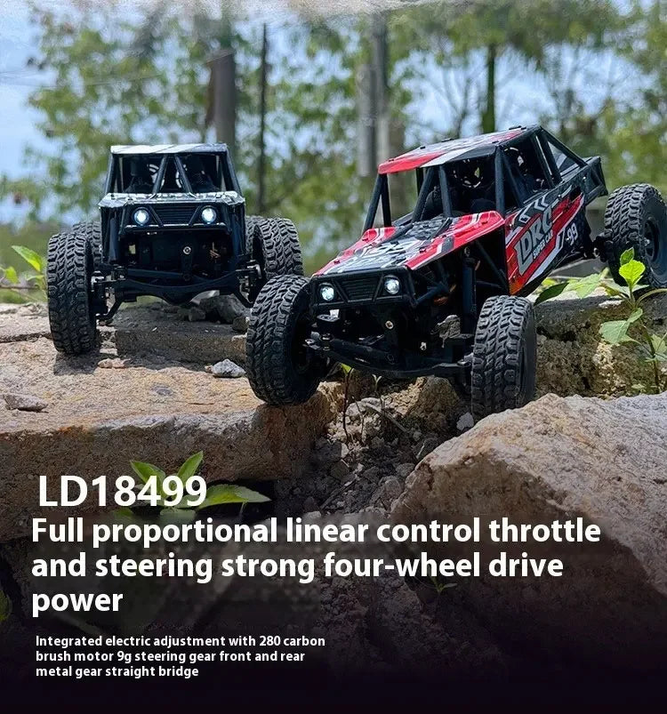 LDRC LD18499 1:18 4x4 4WD RC Car Remote Control Climbing Toy Vehicle Model for Boys Gift Off-Road Capable Scale Toy Car