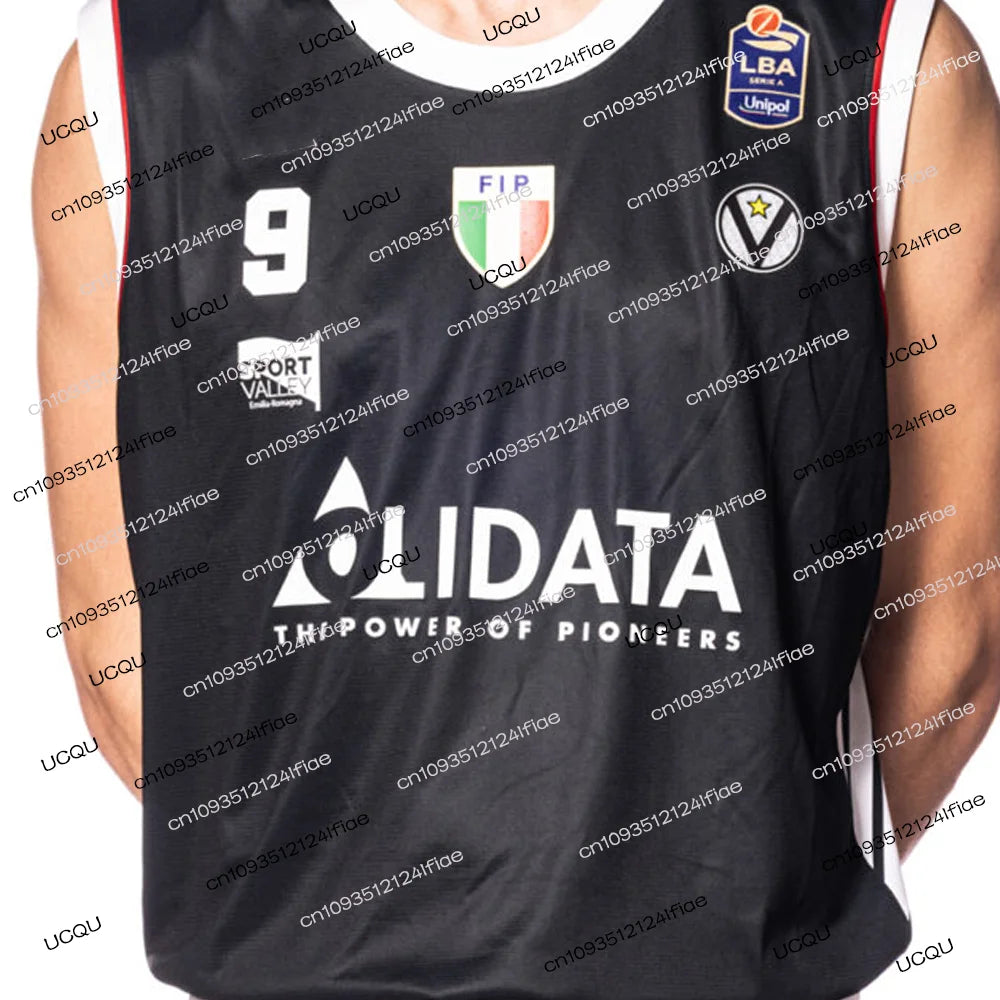 25/26 New Bologna Virtus Basketball Jersey Italian Men's Basketball Sports Vest Fan Special Player Kit Basketball Game Jersey