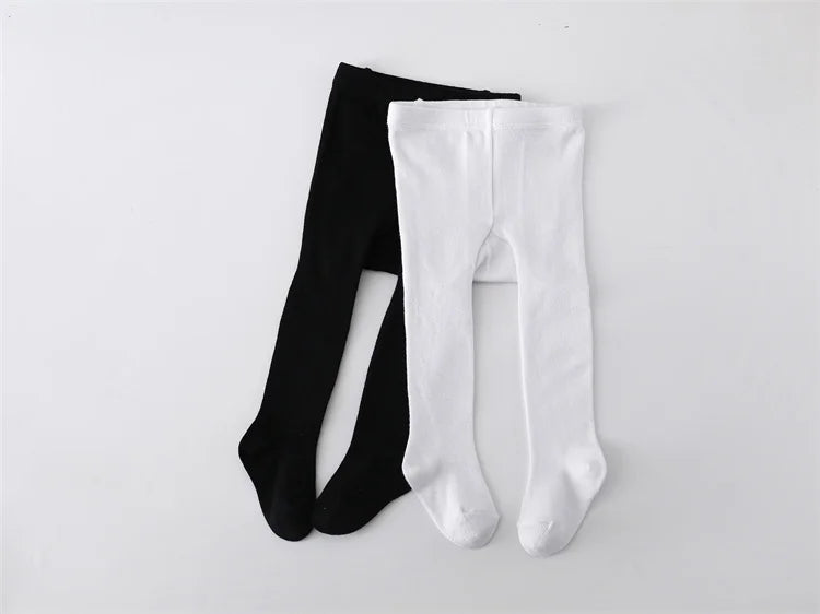 Lawadka Infant Baby Girl Tights Knitted Stockings for Girls Cotton Newborn Tights For Girls Casual White Black Toddler Pantyhose