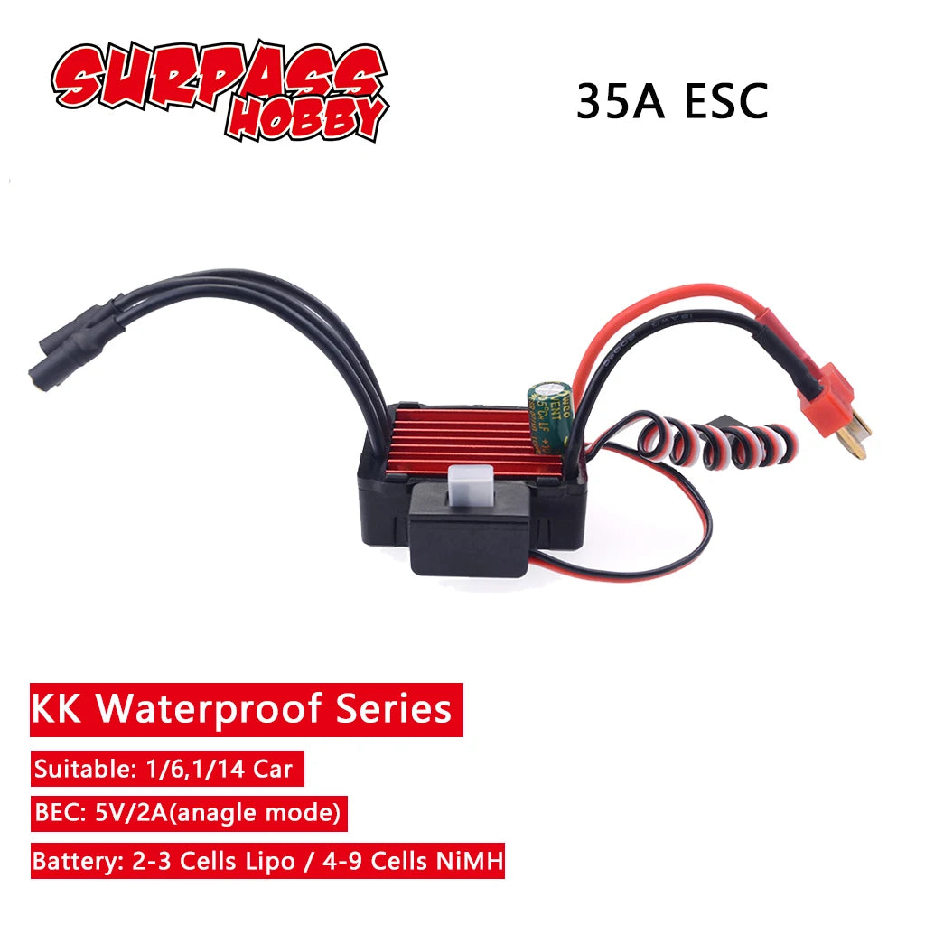 SURPASS HOBBY KK 25A 35A 45A 60A 80A 120A 150A ESC 2-6S Brushless speed controller for 1/8 1/10 1/12 1/14 1/16 RC Car Motor