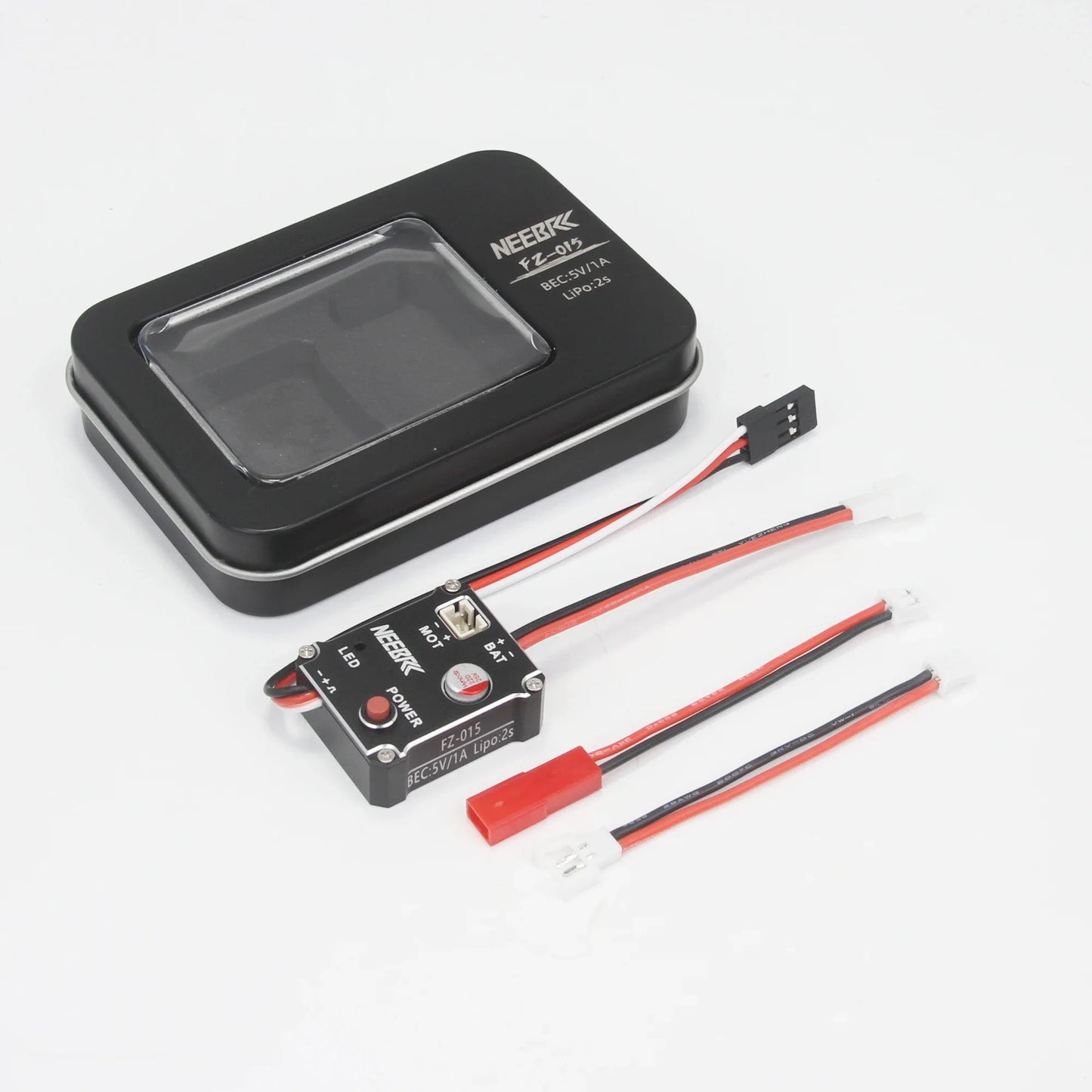 NEEBRC 15A Brushed 2S ESC 5V 1A BEC Built in Two Modes for 1/24 1/18 Mini Drift Off-road Crawler Car SCX24 030/050/130/180 Motor