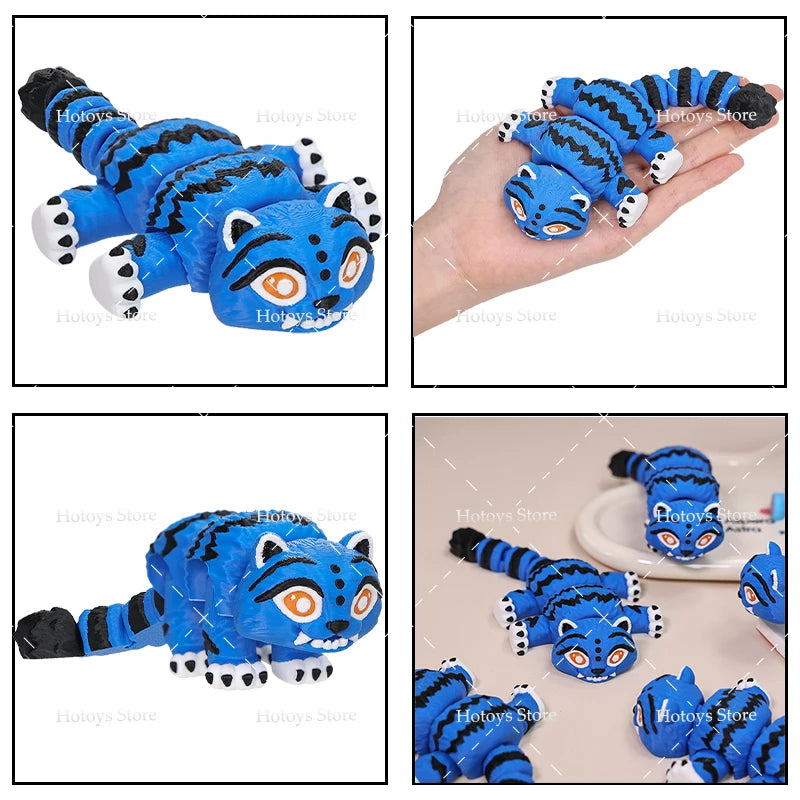 Anime Movie Hot Kpop Demon Hunters Band Flexi Derpy Collection Model Toys 3D Printed Derpy Tiger Keychain Dolls for Fans Gifts
