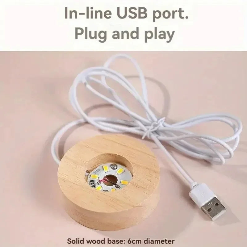 6cm Bedside Lamp Solar Theme Cosmos Series Crystal Ball Night Lights Milky Way Moon Small Ornaments for Desk Creative Gift RGB