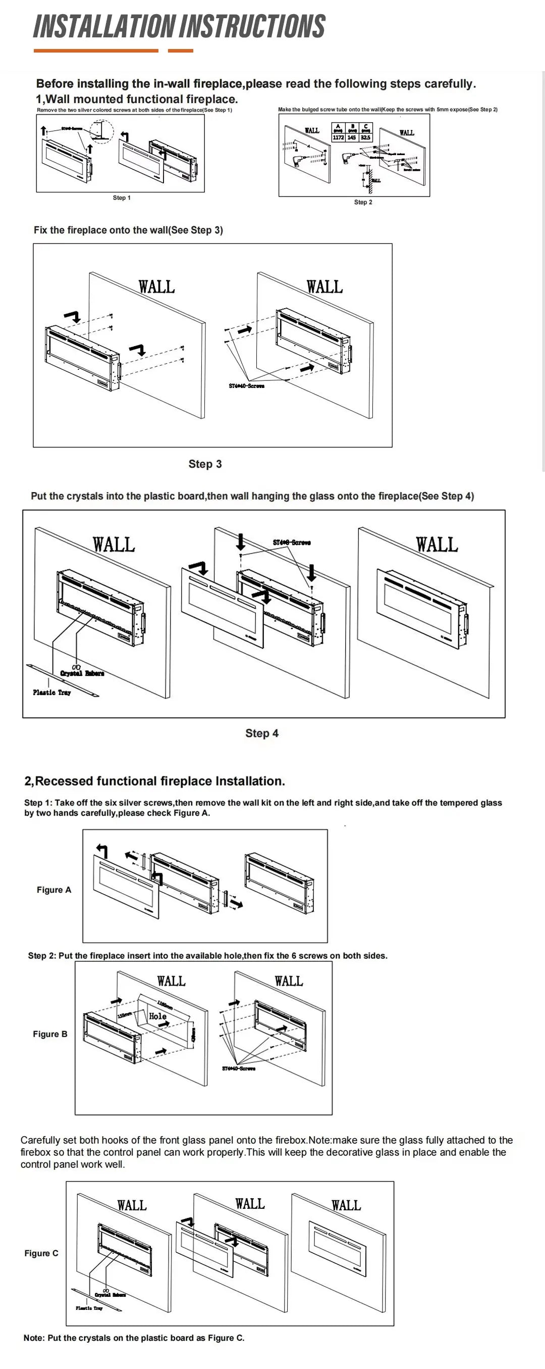 Modern 1500W Electric Fireplace Remote Control WiFi App Control Embedded Landscape Steel Design Indoor Outdoor Use Home Hotel