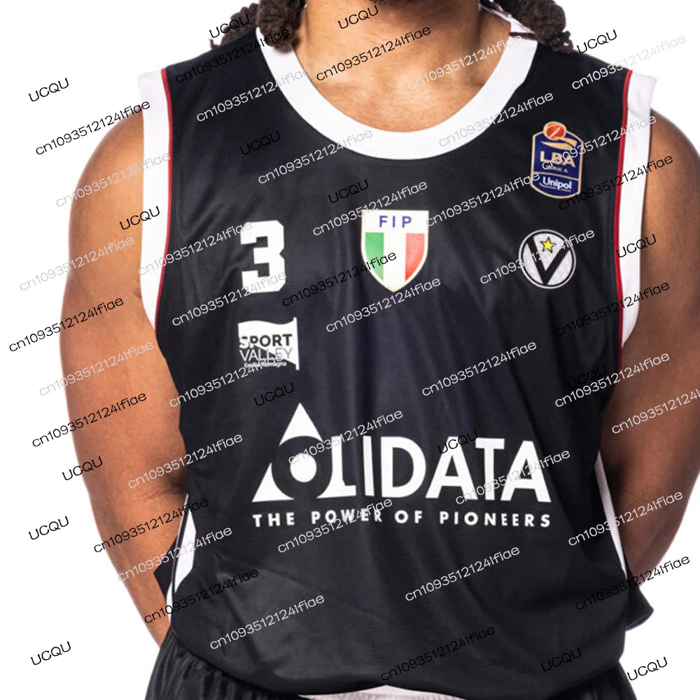 25/26 New Bologna Virtus Basketball Jersey Italian Men's Basketball Sports Vest Fan Special Player Kit Basketball Game Jersey
