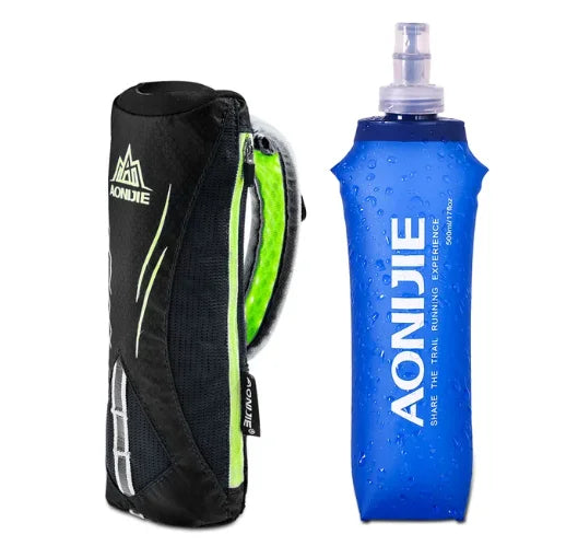 AONIJIE E908 Running Hand-held Water Bottle Kettle Holder Wrist Storage Bag Hydration Pack Hydra Fuel Soft Flask Marathon Race