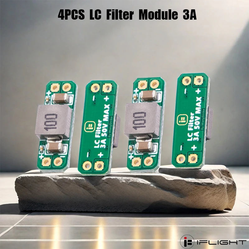 4Pcs LC Filter Module 3A Built-In Reverse Polarity Protection Reduce The Effect Of Radiated Interference For FPV Drone Durable