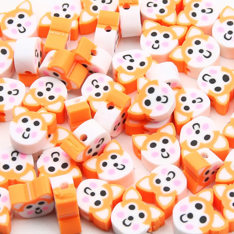 20/50pcs/Lot Mixed Style Pattern Polymer Clay Spacer Beads For Handmade Necklace Bracelet DIY Jewelry Making Accessories