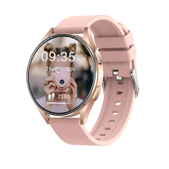 New Fashion Circular Full Touch Smart Watch Women Music Bluetooth Call Digital Watch IP68 Waterproof Smartwatch Men For XiaoMi