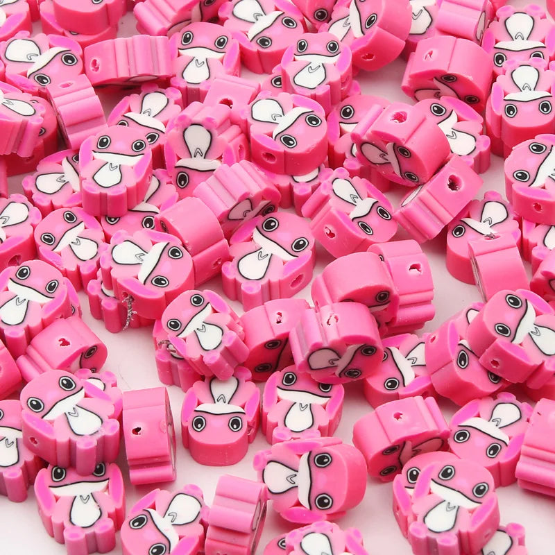 20/50pcs/Lot Mixed Style Pattern Polymer Clay Spacer Beads For Handmade Necklace Bracelet DIY Jewelry Making Accessories