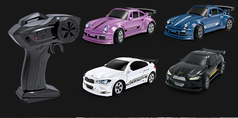 1/64 RC 4WD Drift Car 2.4G High-Speed Racing Car Four-Wheel Mini Desktop Remote Control Car Electric Toys Children Gifts