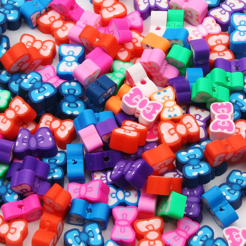 20/50pcs/Lot Mixed Style Pattern Polymer Clay Spacer Beads For Handmade Necklace Bracelet DIY Jewelry Making Accessories