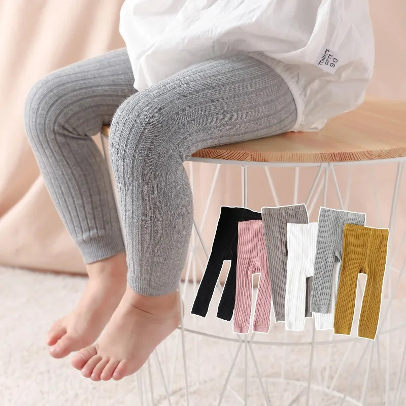 1 Piece Girls Toddler Baby Basic Ribbed Sweater and Leggings Footless Tights Kids Little Girls Dress Bottom Top Pants 1-6 Years