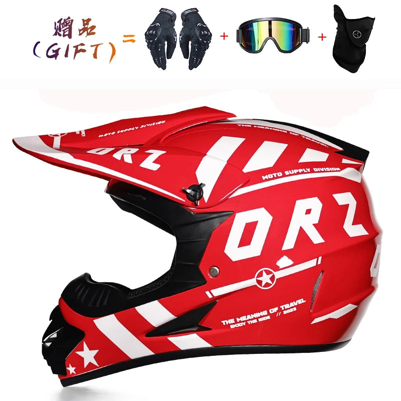 Sturen 3 Stuks Gift Flip Up Motorhelm Kinderen motocross Off Road Helm ATV Dirt bike Downhill MTB DH racing helm.