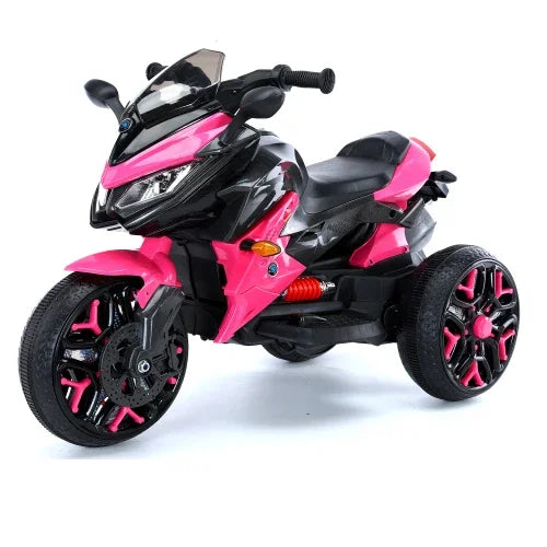 Kids Motorcycle Ride-On Motorcycle 3-Wheels Battery Powered Motorbike MUSIC MP3 Rechargeable 12 V kids PU seat Training Wheels