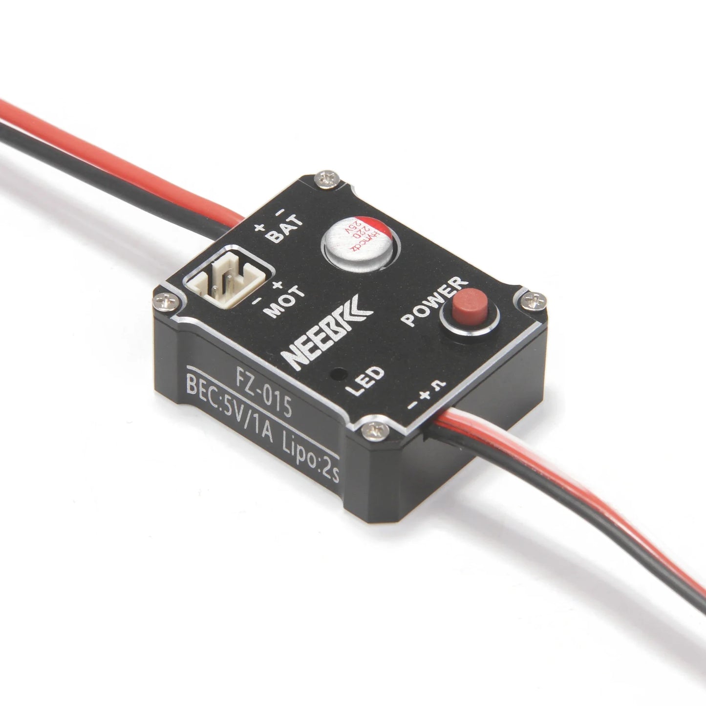 NEEBRC 15A Brushed 2S ESC 5V 1A BEC Built in Two Modes for 1/24 1/18 Mini Drift Off-road Crawler Car SCX24 030/050/130/180 Motor