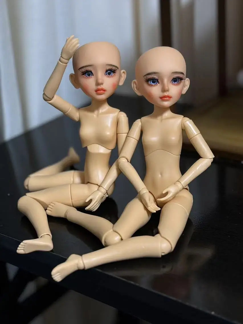 30cm Handmade Makeup Doll Head 1/6 BJD Doll Handmade DIY Sweet Girl Toy Birthday Surprise Christmas Gift
