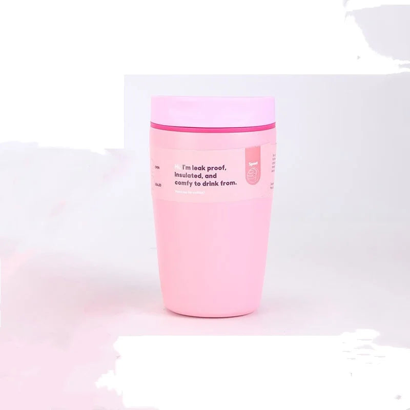 12/20oz Stainless Steel Vacuum Cup Coffee Cup Simple Fashion Men's & Women's Coffee Cup Outdoor Sports Portable Cup Couples Mugs