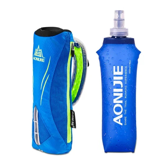 AONIJIE E908 Running Hand-held Water Bottle Kettle Holder Wrist Storage Bag Hydration Pack Hydra Fuel Soft Flask Marathon Race