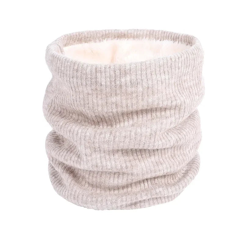 Unisex Winter Knitted Scarves for Boys Girls Women Men Warm Kids Thick Elastic Mufflers Children Neck Warmer Cotton Baby Scarf