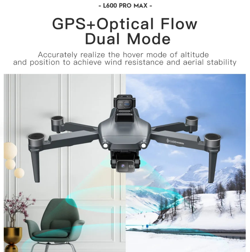 L600 Pro MAX 4K Professional Drone With Camera HD 3-Axis Gimbal GPS Dron 360° Obstacle Avoidance 5G WIFI RC Quadcopter Toys
