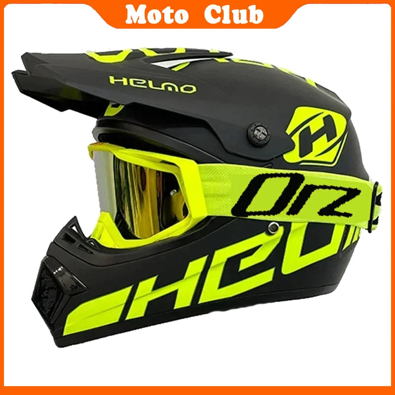 Motorcycle Downhill Helmet Motocross Full Face Off-road Racing Helmet Mountain Bicycle MTB Motocross Motobiker Goggles Classic