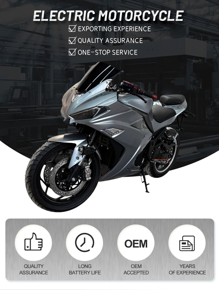 2025  High-Speed Adult 3000W Power with Intelligent Digital Application Sensor Technology Electric Motorcycle for Adults Scooter