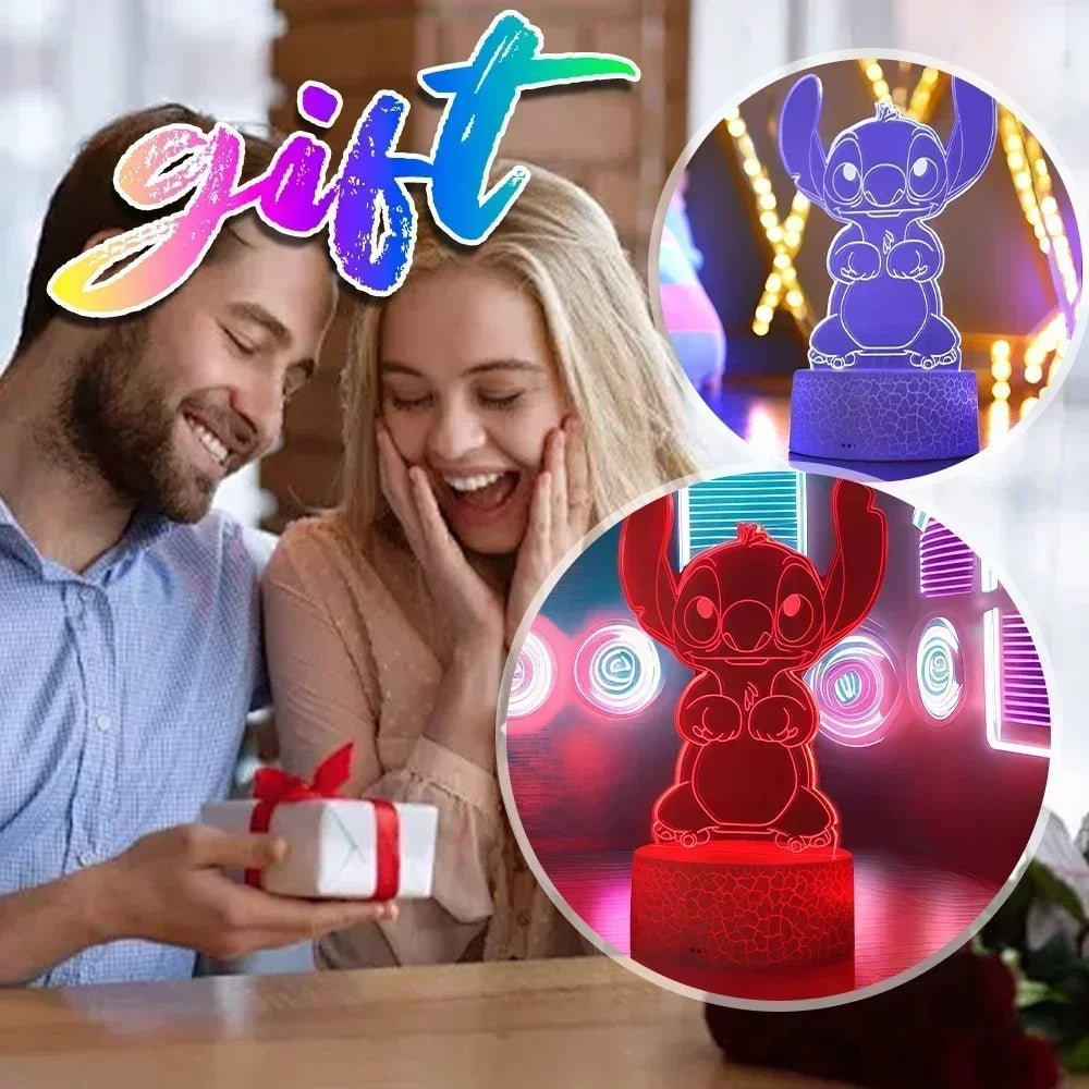 LED Night Ligh Illusion Stitch Lamps Remote Control Smart Touch Home Room Decor Lamp Christmas Valentine's Day Birthday Gifts