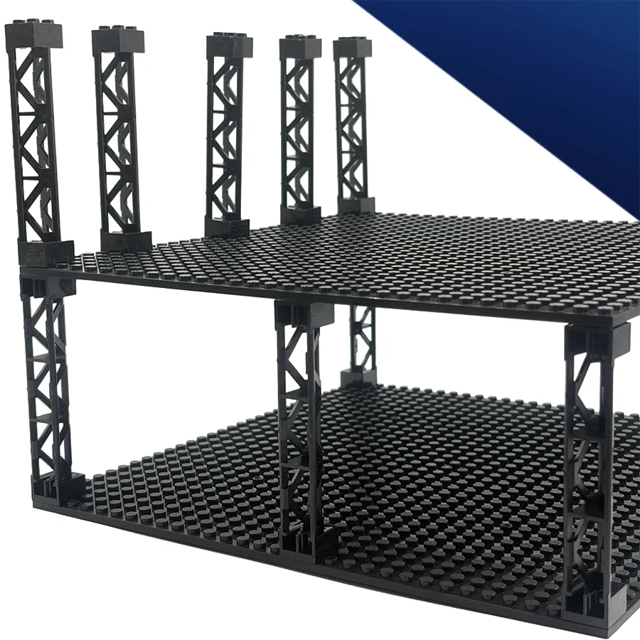 4pcs City Building Blocks Train Car Pillar Support Girder Column Beam 2x2x10 Military Bricks Toys Compatible Technical Parts