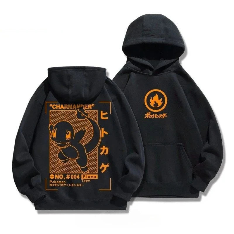 New Sportswear Gengar Anime Pikachu Snorlax Men's and Women's Autumn Winter Hoodies Student Sweaters Youth Cool Sports Jackets