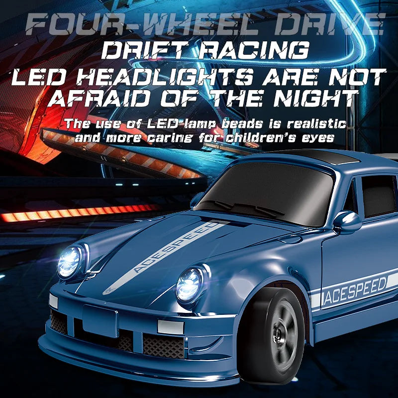 1/64 RC 4WD Drift Car 2.4G High-Speed Racing Car Four-Wheel Mini Desktop Remote Control Car Electric Toys Children Gifts