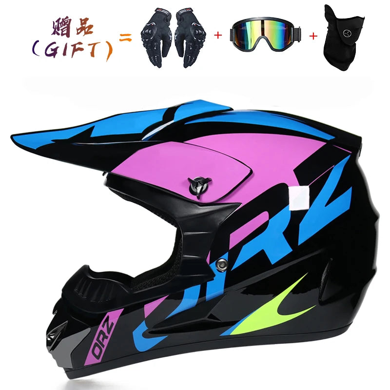 Sturen 3 Stuks Gift Flip Up Motorhelm Kinderen motocross Off Road Helm ATV Dirt bike Downhill MTB DH racing helm.
