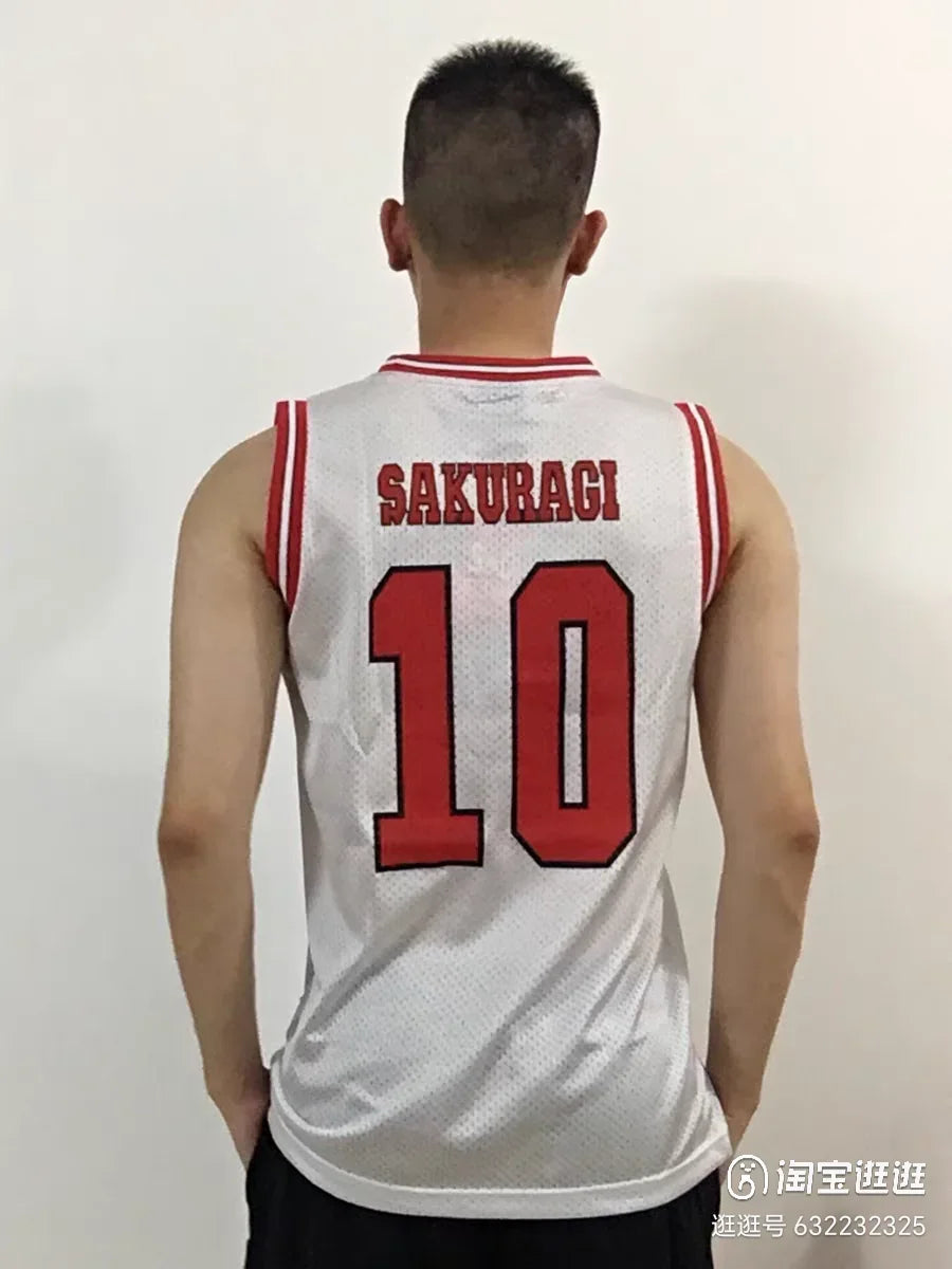 Shohoku School Basketball Team Jersey Anime Sakuragi Hanamichi Rukawa Cosplay Slam Dunk Jersey QUICKY DRYING Sportswear Package