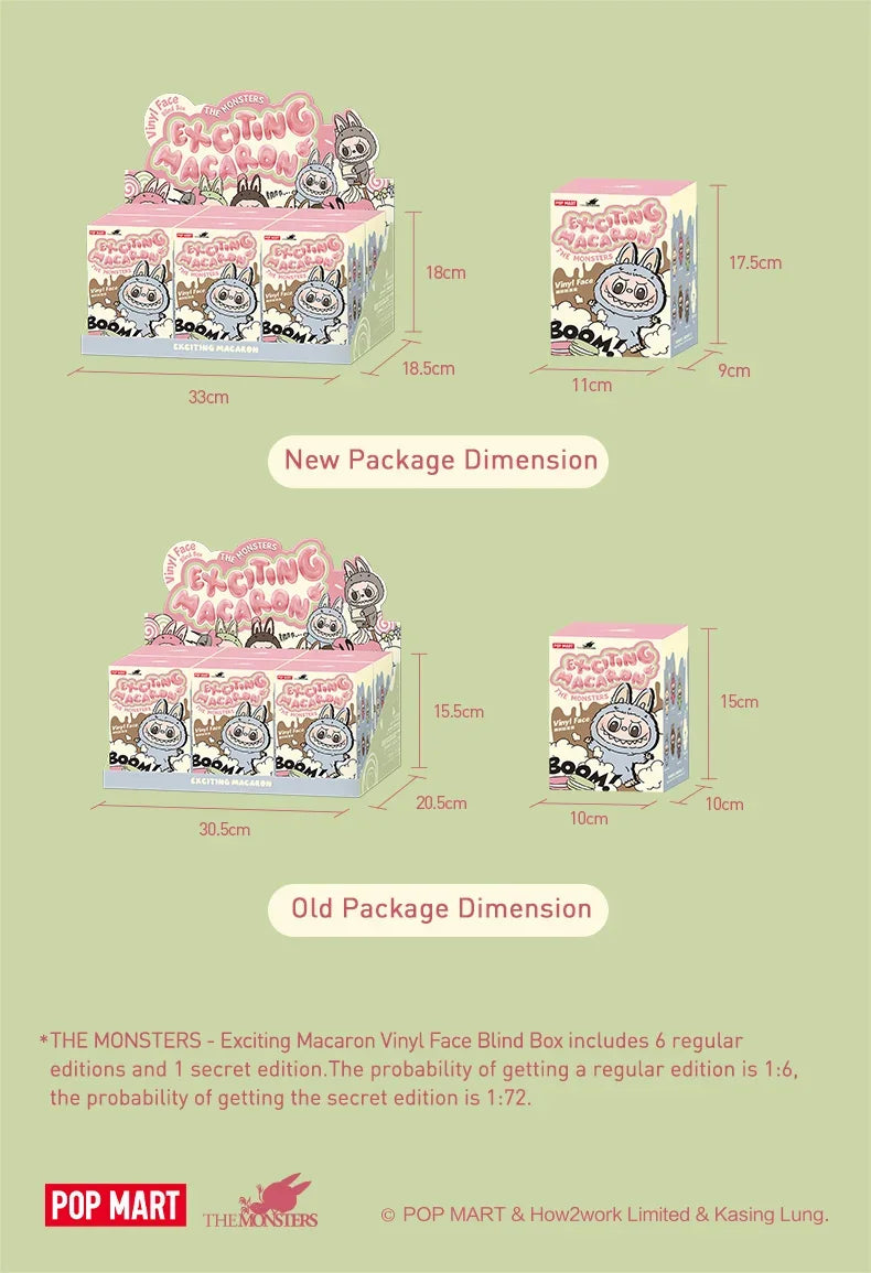 LABUBU Exciting Macaron - Kawaii Vinyl Face Blind Box (THE MONSTERS Series)POP MART