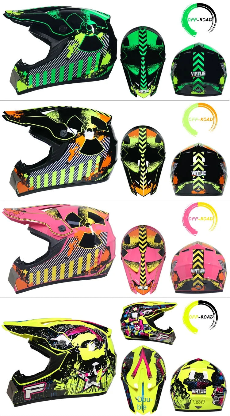 Safety Motocross Helmet man Casco Motocross Bicycle Downhill Capacete ATV Cross Helmet Child Motorcycle Helmet Dot Abs Unisex