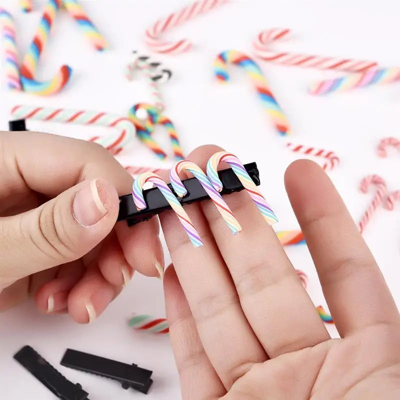 15/30PCS Candy Cane Christmas Tree Hanging Decor Xmas Prop Ornaments Navidad Natal Happy Ornaments Christmas