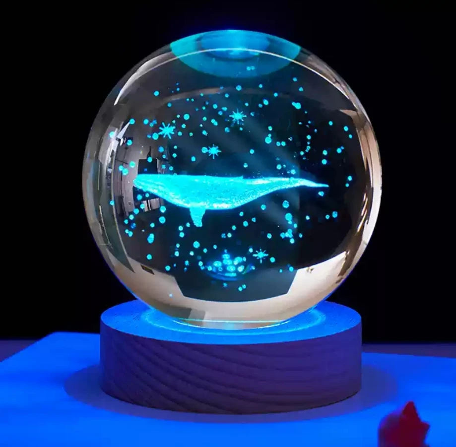3D Crystal ball Crystal Planet Laser Engraved Solar System Globe Astronomy Gift Birthday Gift Glass Sphere Home Decoration
