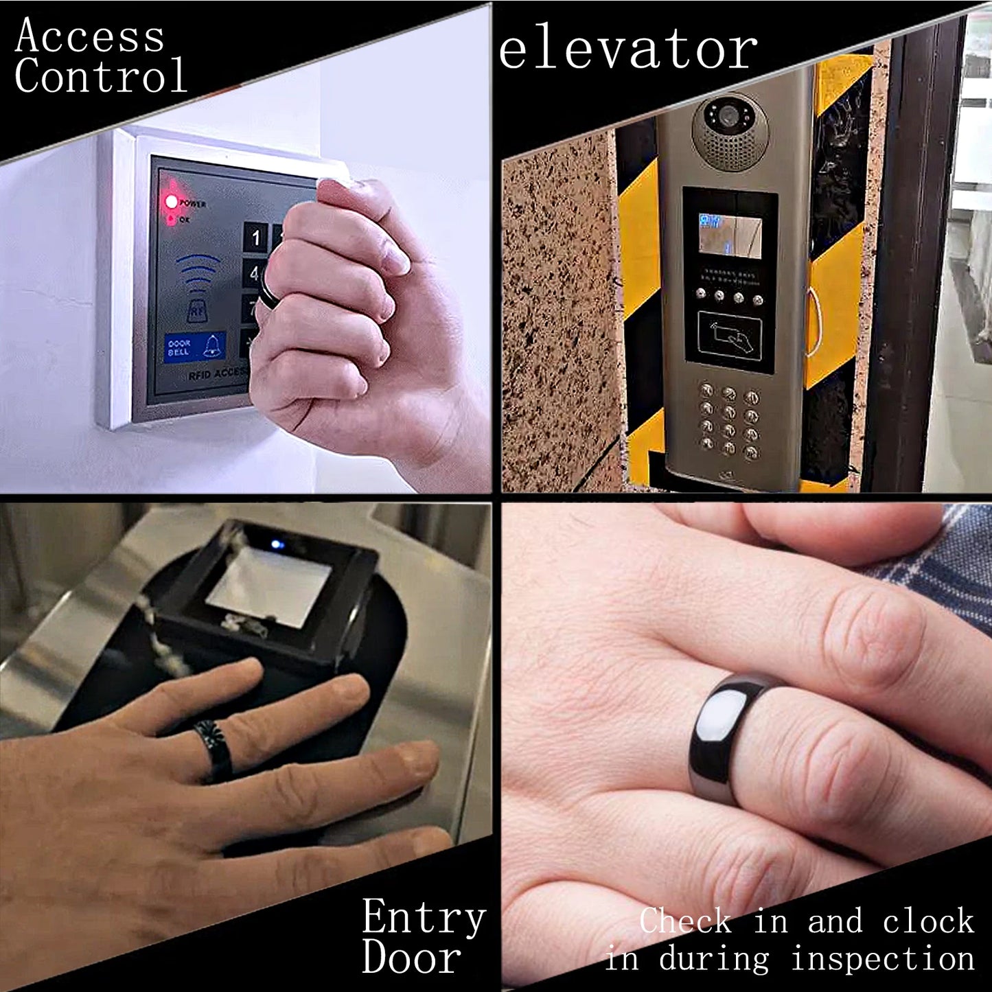 125kHz RFID T5577 Rewritable Chip Ceramic Ring for Clone TK4100 or EM4105 Access Control and Hotel Entry Key Cards